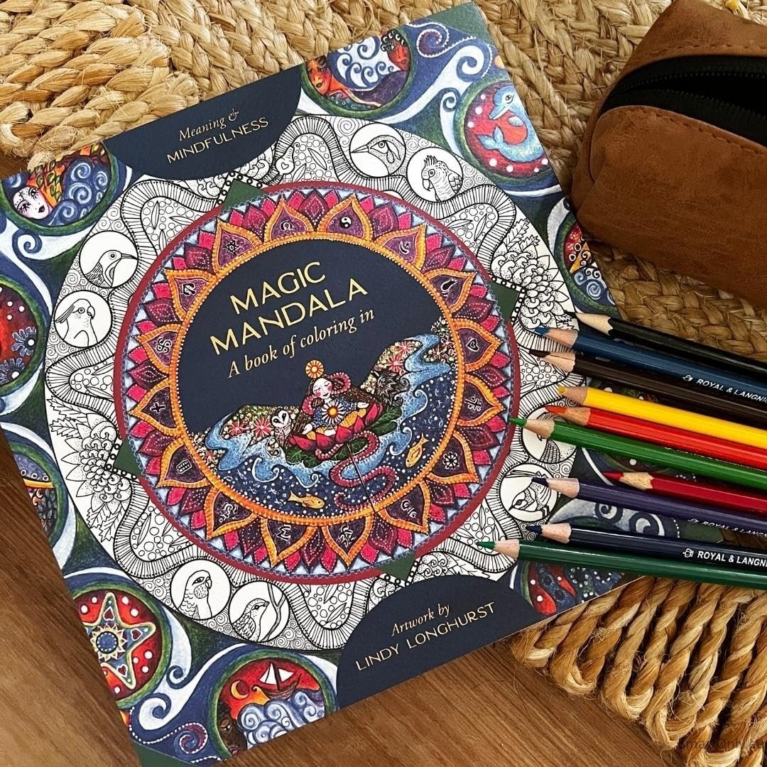 Magic Mandala a Book of Coloring in spalvinimo knyga Blue Angel 2