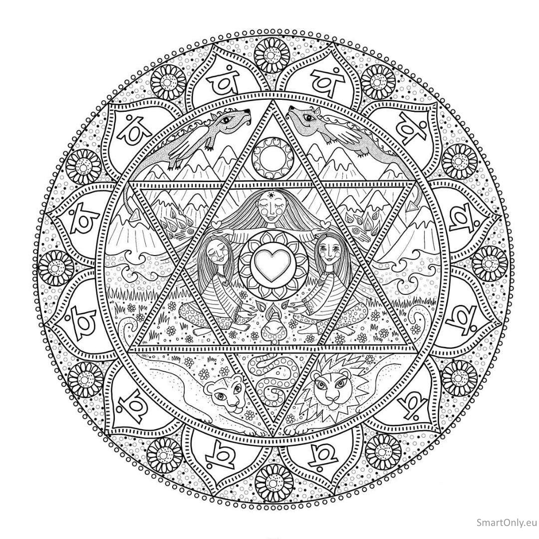 Magic Mandala a Book of Coloring in spalvinimo knyga Blue Angel 3 Magic Mandala a Book of Coloring in spalvinimo knyga Blue Angel 3