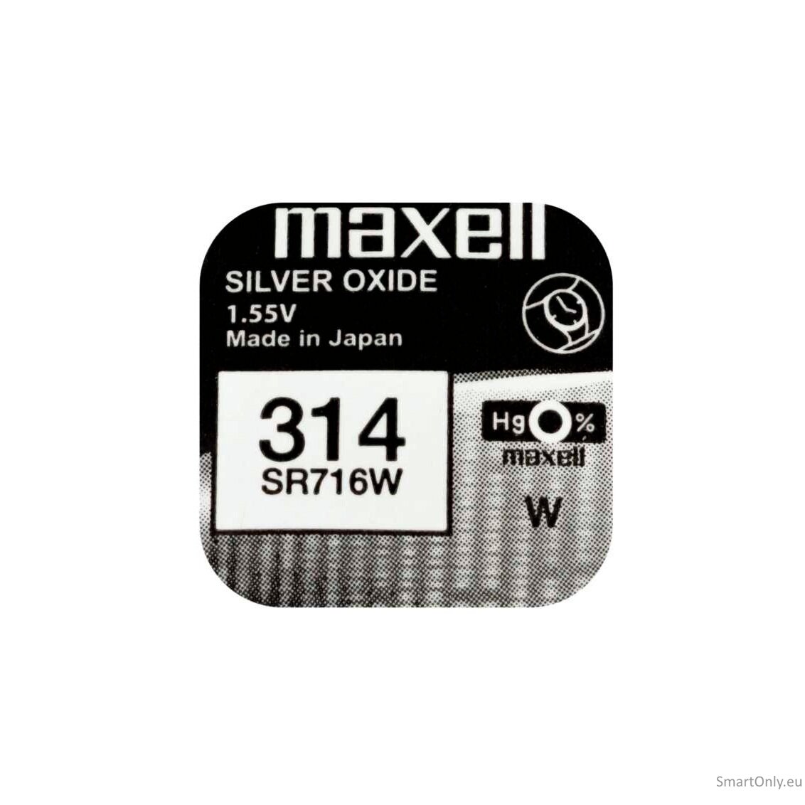 Maxell 314 (SR716W) sidabro oksido baterijos 10 vnt. 2 Maxell 314 (SR716W) sidabro oksido baterijos 10 vnt. 2