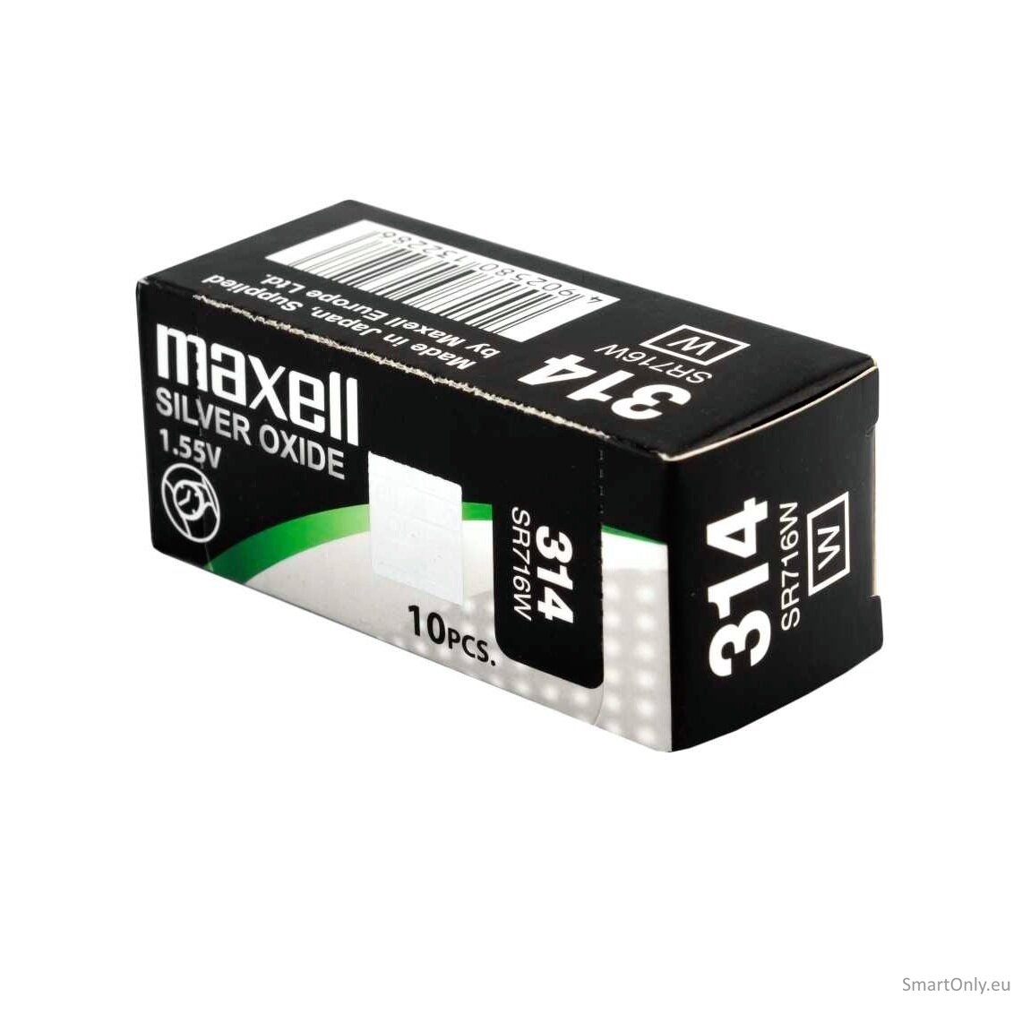 Maxell 314 (SR716W) sidabro oksido baterijos 10 vnt. Maxell 314 (SR716W) sidabro oksido baterijos 10 vnt.