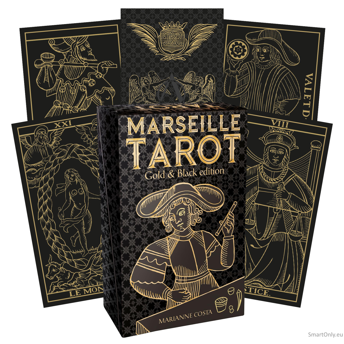 Marseille Tarot kortos aukso ir juodos sp. leidimas Lo Scarabeo Marseille Tarot kortos aukso ir juodos sp. leidimas Lo Scarabeo