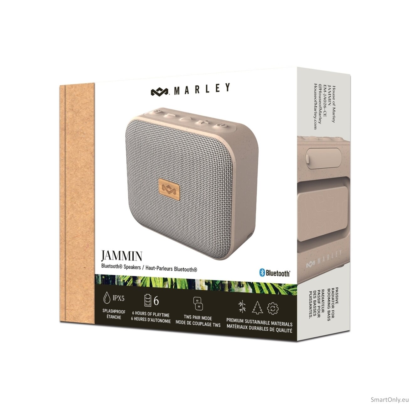 Marley Speaker | Jammin | Waterproof | Bluetooth | Cream | Portable | Wireless connection 2