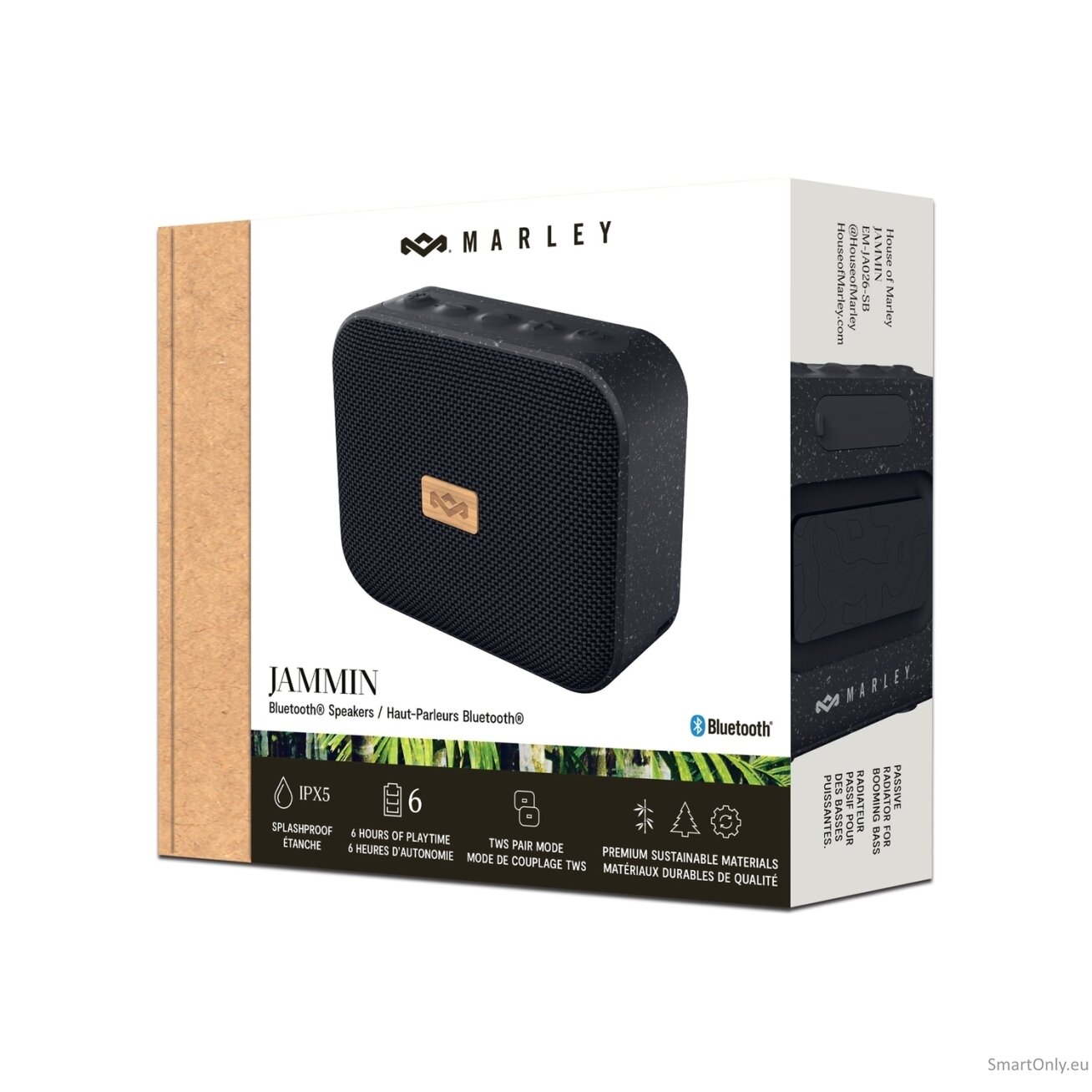 Marley Speaker | Jammin | Waterproof | Bluetooth | Signature Black | Portable | Wireless connection 2 Marley Speaker | Jammin | Waterproof | Bluetooth | Signature Black | Portable | Wireless connection 2