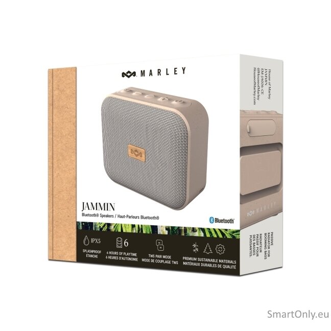 Marley Speaker | Jammin | Waterproof | Bluetooth | Cream | Portable | Wireless connection 2 Marley Speaker | Jammin | Waterproof | Bluetooth | Cream | Portable | Wireless connection 2