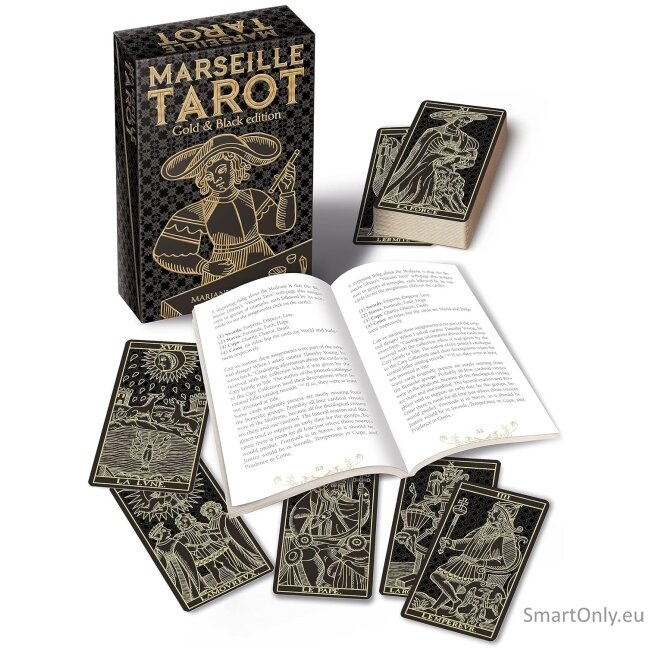 Marseille Tarot kortos aukso ir juodos sp. leidimas Lo Scarabeo 9 Marseille Tarot kortos aukso ir juodos sp. leidimas Lo Scarabeo 9