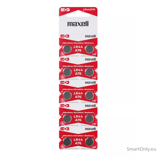 Maxell G13 LR44 baterijos 10 vnt. Maxell G13 LR44 baterijos 10 vnt.