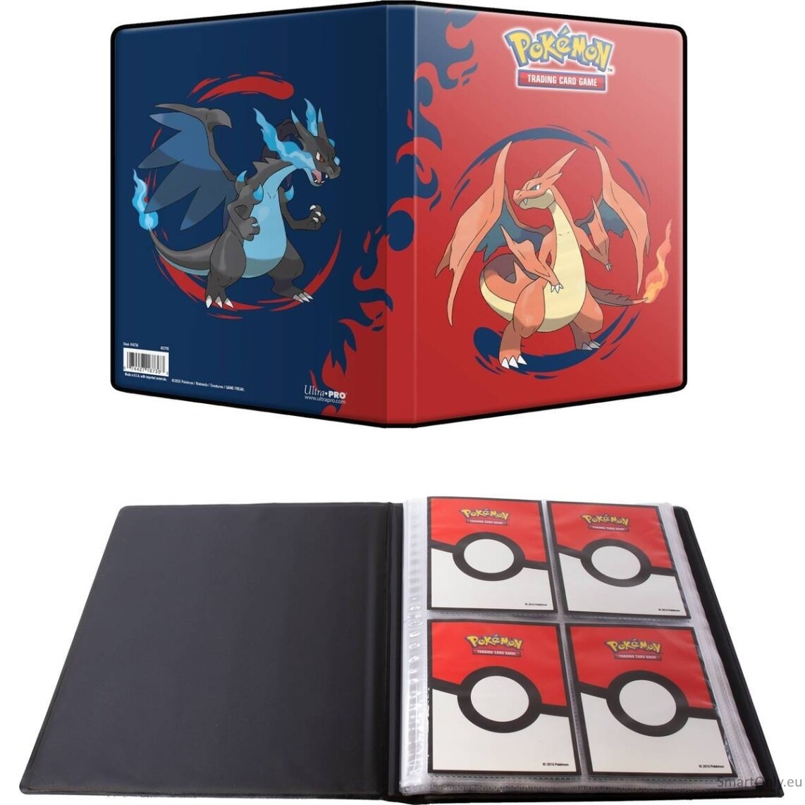 Mega Charizard X ir Y 4 kišenių albumas Pokémon kortelėms Ultra Pro 4
