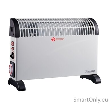 Mesko | Convector Heater with Timer and Turbo Fan | MS 7741w | Convection Heater | 2000 W | Number of power levels 3 | White
