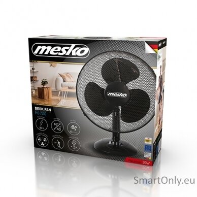 Mesko Fan MS 7310 Table Fan, Number of speeds 3, 45 W, Oscillation, Diameter 40 cm, Black 4