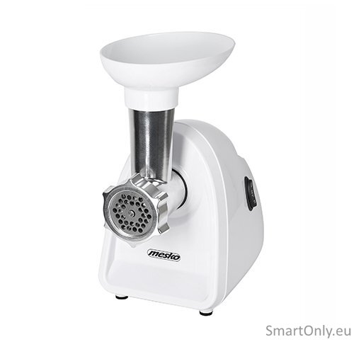 Mesko Meat mincer MS 4809 White 350 W Middle size sieve; mince sieve; poppy sieve; plunger; sausage filler 2 Mesko Meat mincer MS 4809 White 350 W Middle size sieve; mince sieve; poppy sieve; plunger; sausage filler 2