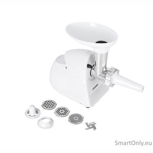 Mesko Meat mincer MS 4809 White 350 W Middle size sieve; mince sieve; poppy sieve; plunger; sausage filler 5