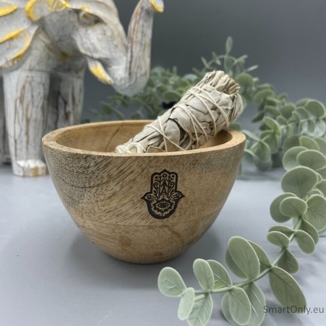 Medinis smilkalų ir ritualų dubenėlis - Hamsa Ancient Wisdom (12x7) 2 Medinis smilkalų ir ritualų dubenėlis - Hamsa Ancient Wisdom (12x7) 2