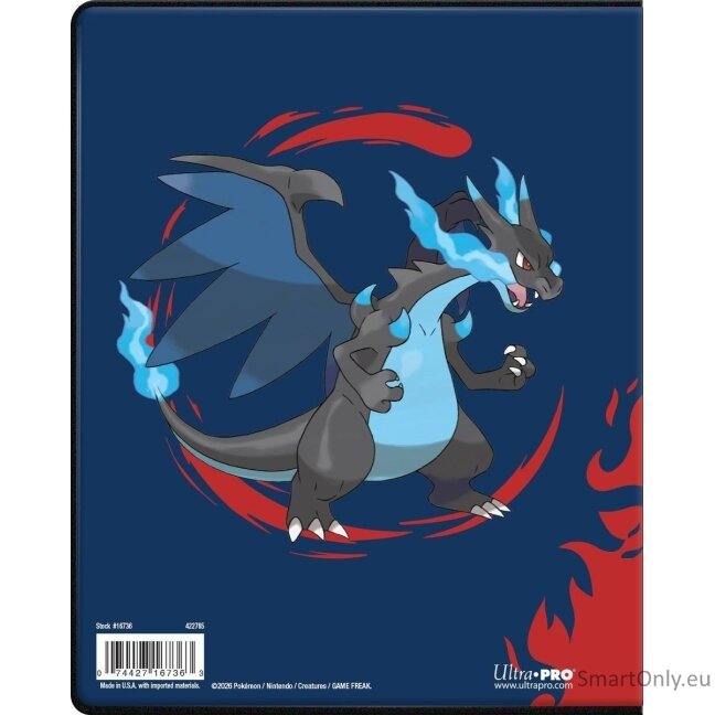 Mega Charizard X ir Y 4 kišenių albumas Pokémon kortelėms Ultra Pro 5