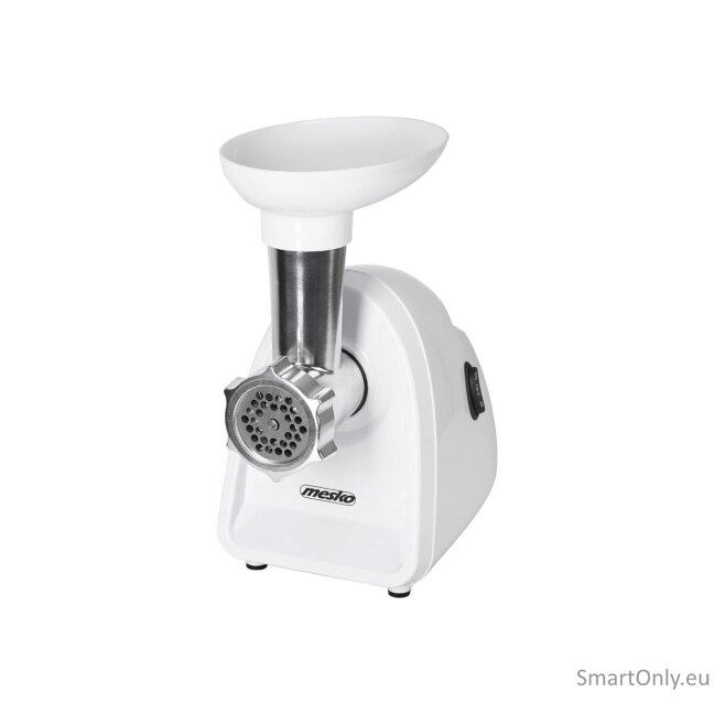 Mesko Meat mincer MS 4809 White 350 W Middle size sieve; mince sieve; poppy sieve; plunger; sausage filler 6