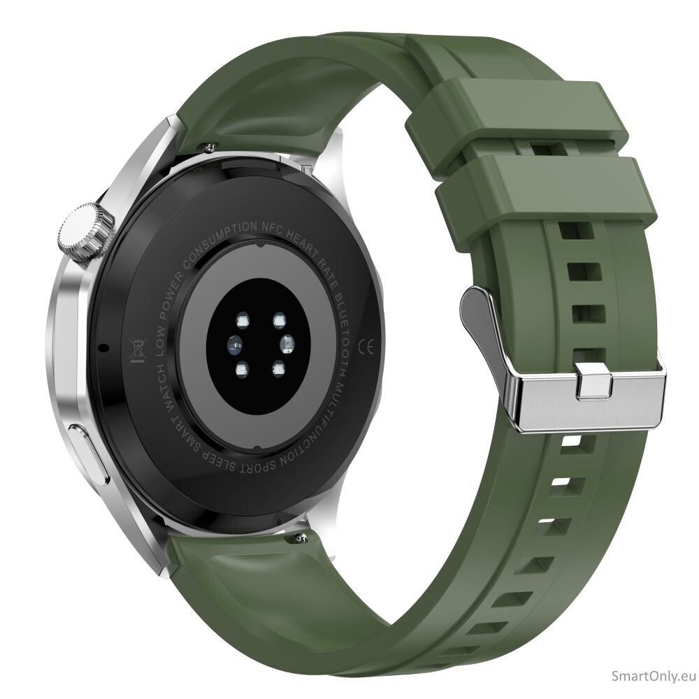 Microwear GT4 Max Smart Watch silver/green silicone 3 Microwear GT4 Max Smart Watch silver/green silicone 3