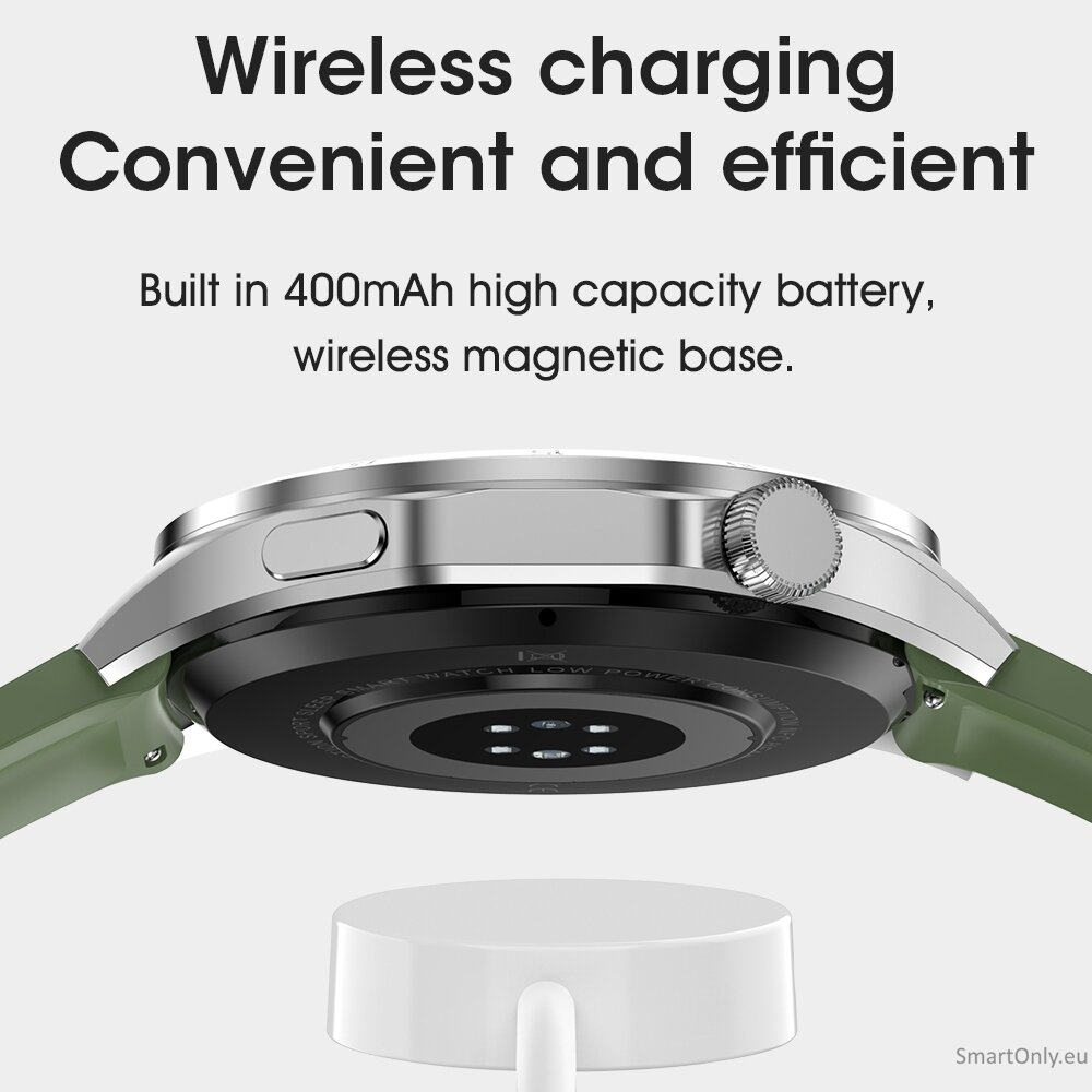 Microwear GT4 Max Smart Watch silver/green silicone 6 Microwear GT4 Max Smart Watch silver/green silicone 6