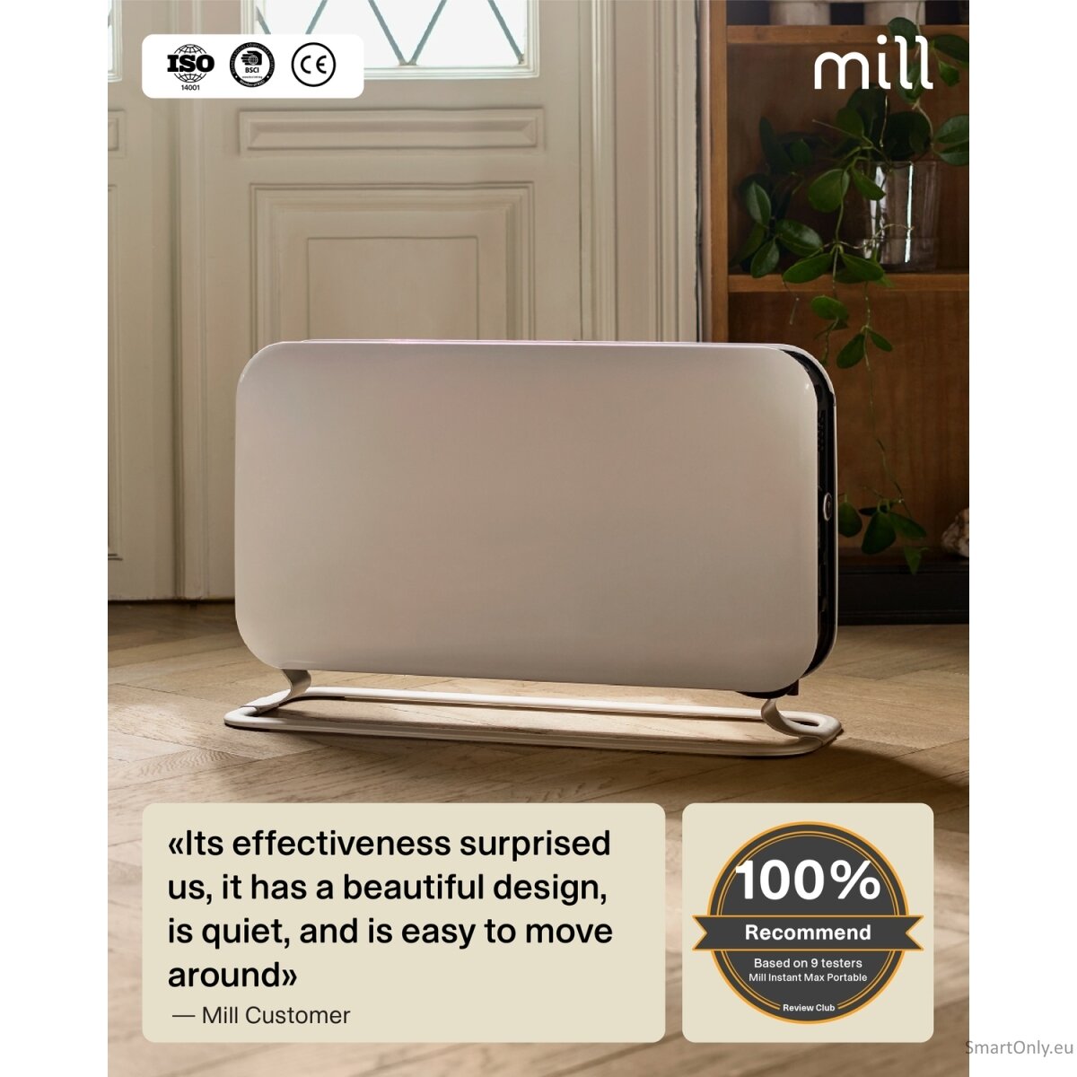 Mill | Heater | CO2200MECMAX | Convection Heater | 2200 W | Number of power levels 3 | Suitable for rooms up to max 30 m² | White 14