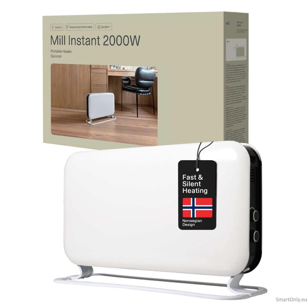 Mill | Heater | SG2000MEC | Convection Heater | 2000 W | Number of power levels 3 | Suitable for rooms up to 5-20 m² | White | N/A 9