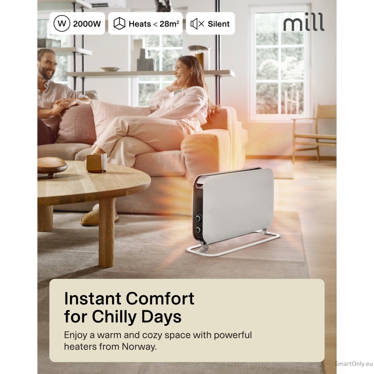 Mill | Heater | SG2000MEC | Convection Heater | 2000 W | Number of power levels 3 | Suitable for rooms up to 5-20 m² | White | N/A 10 Mill | Heater | SG2000MEC | Convection Heater | 2000 W | Number of power levels 3 | Suitable for rooms up to 5-20 m² | White | N/A 10