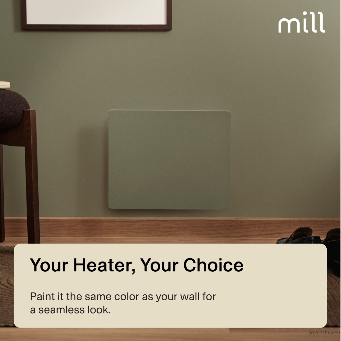 Mill Color Panel Heater | COLOR250 | Panel Heater | 250 W | Suitable for rooms up to 2-5 m² | Matte White | IPX4 9
