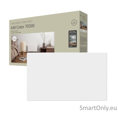 Mill Color Panel Heater | COLOR700DN | Panel Heater | 700 W | Suitable for rooms up to 9-12 m² | Matt White | IPX4 Mill Color Panel Heater | COLOR700DN | Panel Heater | 700 W | Suitable for rooms up to 9-12 m² | Matt White | IPX4