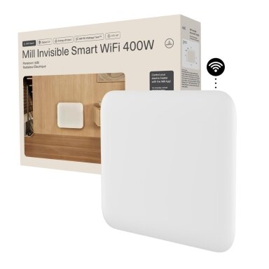Mill Invisible Smart WiFi Heater | PA400WIFI4 | Panel Heater | 400 W | Suitable for rooms up to 4-6 m² | White | IPX4