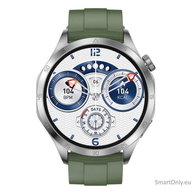 Microwear GT4 Max Smart Watch silver/green silicone 2 Microwear GT4 Max Smart Watch silver/green silicone 2