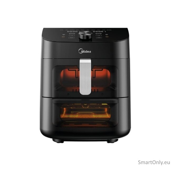 Midea Two Zone Airfryer | MAD1100DADK | Power 1850 W | Capacity 4.4/6.4 L | Rapid Air technology | Black 4 Midea Two Zone Airfryer | MAD1100DADK | Power 1850 W | Capacity 4.4/6.4 L | Rapid Air technology | Black 4