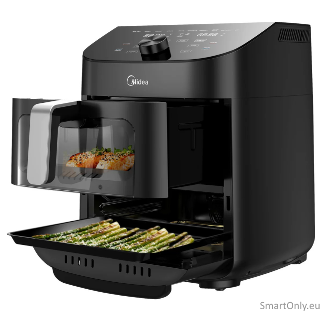 Midea Two Zone Airfryer | MAD1100DADK | Power 1850 W | Capacity 4.4/6.4 L | Rapid Air technology | Black 3 Midea Two Zone Airfryer | MAD1100DADK | Power 1850 W | Capacity 4.4/6.4 L | Rapid Air technology | Black 3