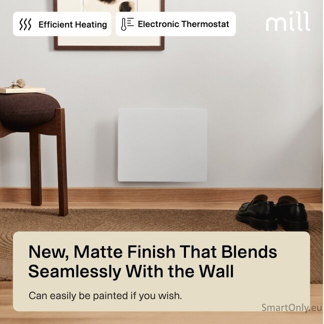Mill Color Panel Heater | COLOR250 | Panel Heater | 250 W | Suitable for rooms up to 2-5 m² | Matte White | IPX4 6