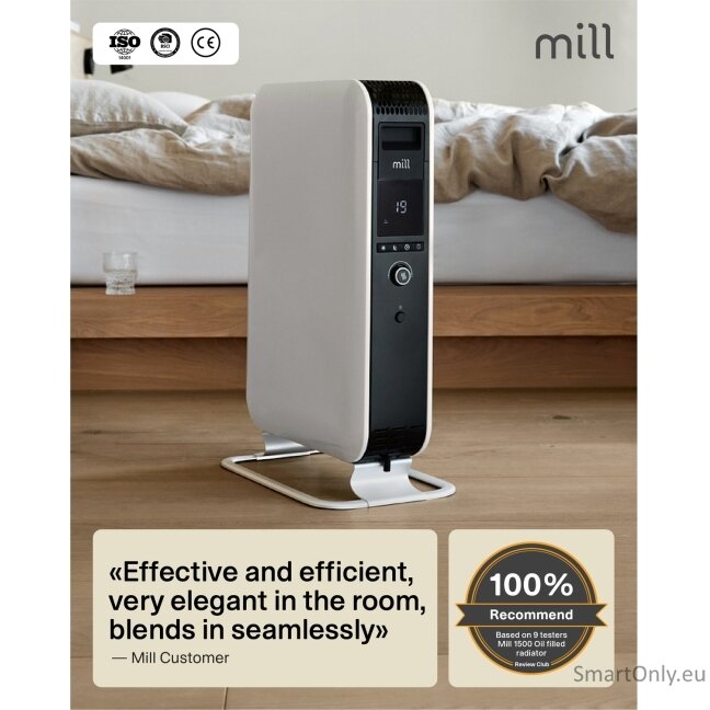 Mill | Heater | AB-H1500DN | Oil Filled Radiator | 1500 W | Number of power levels 3 | Suitable for rooms up to 16-24 m² | White 13