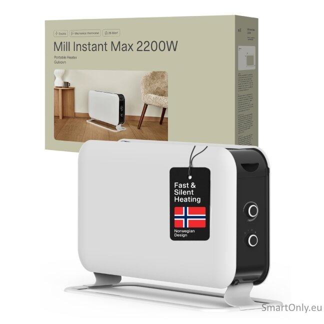 Mill | Heater | CO2200MECMAX | Convection Heater | 2200 W | Number of power levels 3 | Suitable for rooms up to max 30 m² | White 11