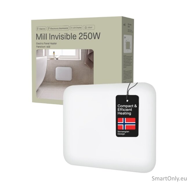 Mill Heater IB250 Steel Panel Heater 250 W Number of power levels 1 Suitable for rooms up to 2-5 m² White 4 Mill Heater IB250 Steel Panel Heater 250 W Number of power levels 1 Suitable for rooms up to 2-5 m² White 4