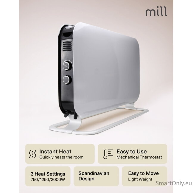 Mill | Heater | SG2000MEC | Convection Heater | 2000 W | Number of power levels 3 | Suitable for rooms up to 5-20 m² | White | N/A 14 Mill | Heater | SG2000MEC | Convection Heater | 2000 W | Number of power levels 3 | Suitable for rooms up to 5-20 m² | White | N/A 14
