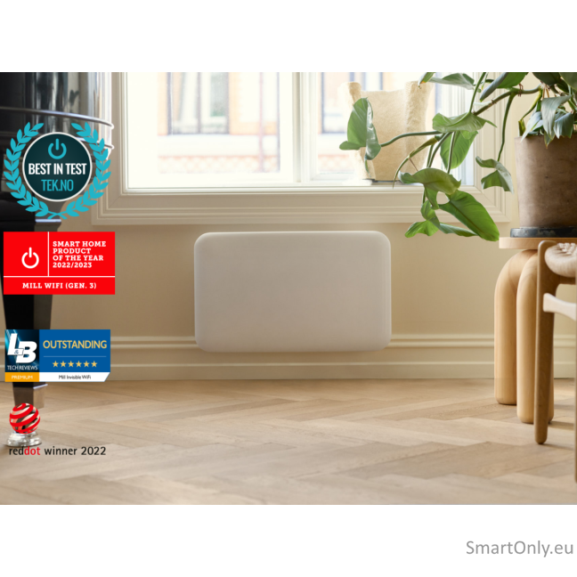 Mill Invisible Smart WiFi Heater | PA700WIFI4 | Panel Heater | 700 W | Suitable for rooms up to 9-12 m² | White | IPX4 3