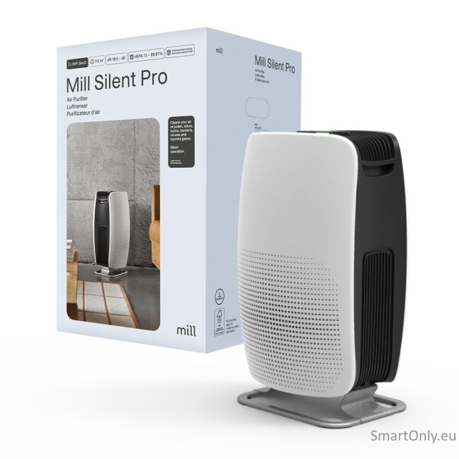 Mill Silent Pro Air Purifier APSILENT Suitable for rooms up to 115 m² 68.3 m³ White/Black 10