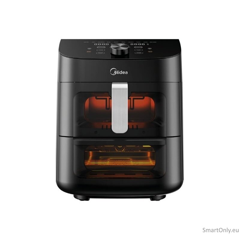 Midea Two Zone Airfryer | MAD1100DADK | Power 1850 W | Capacity 4.4/6.4 L | Rapid Air technology | Black 4 Midea Two Zone Airfryer | MAD1100DADK | Power 1850 W | Capacity 4.4/6.4 L | Rapid Air technology | Black 4