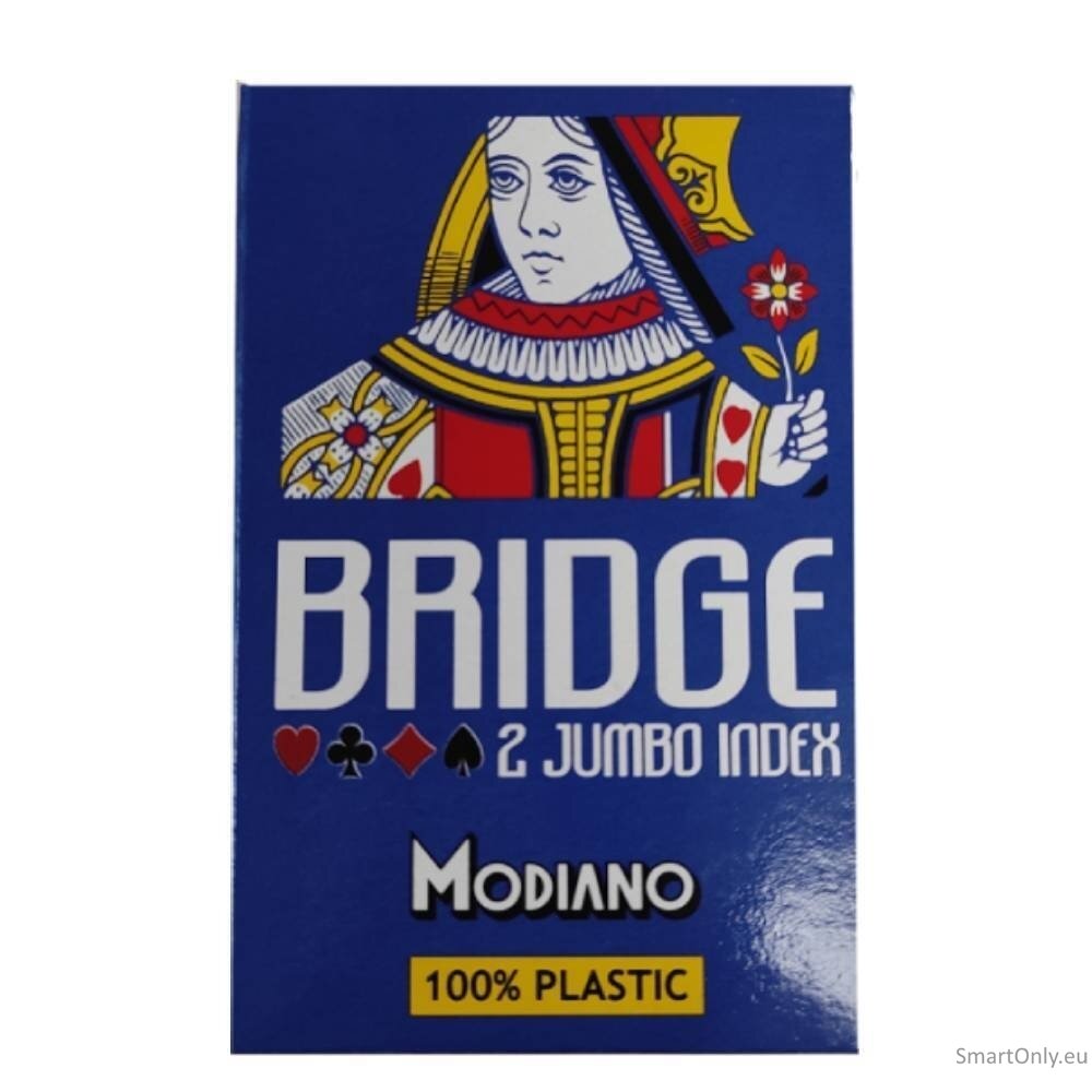 Modiano Bridge 2 Jumbo Index žaidimo kortos (mėlynos) 1 Modiano Bridge 2 Jumbo Index žaidimo kortos (mėlynos) 1