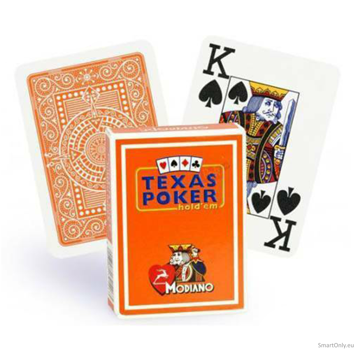 Modiano Texas Poker Hold Em Jumbo Index kortos (oranžinės) Modiano Texas Poker Hold Em Jumbo Index kortos (oranžinės)