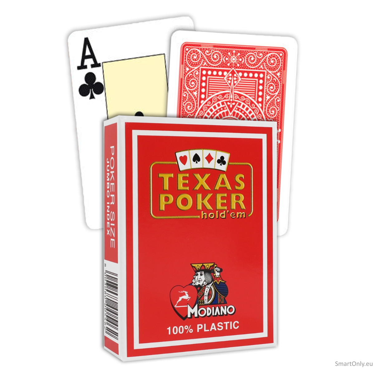 Modiano Texas Poker Hold Em Jumbo Index kortos (raudonos) Modiano Texas Poker Hold Em Jumbo Index kortos (raudonos)