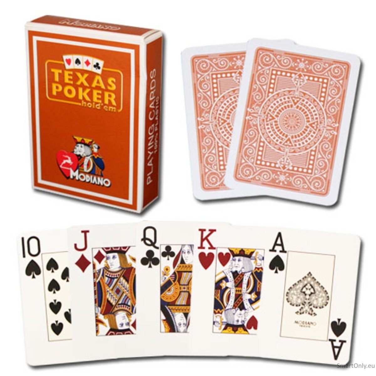 Modiano Texas Poker Hold Em Jumbo Index kortos (rudos) 3 Modiano Texas Poker Hold Em Jumbo Index kortos (rudos) 3