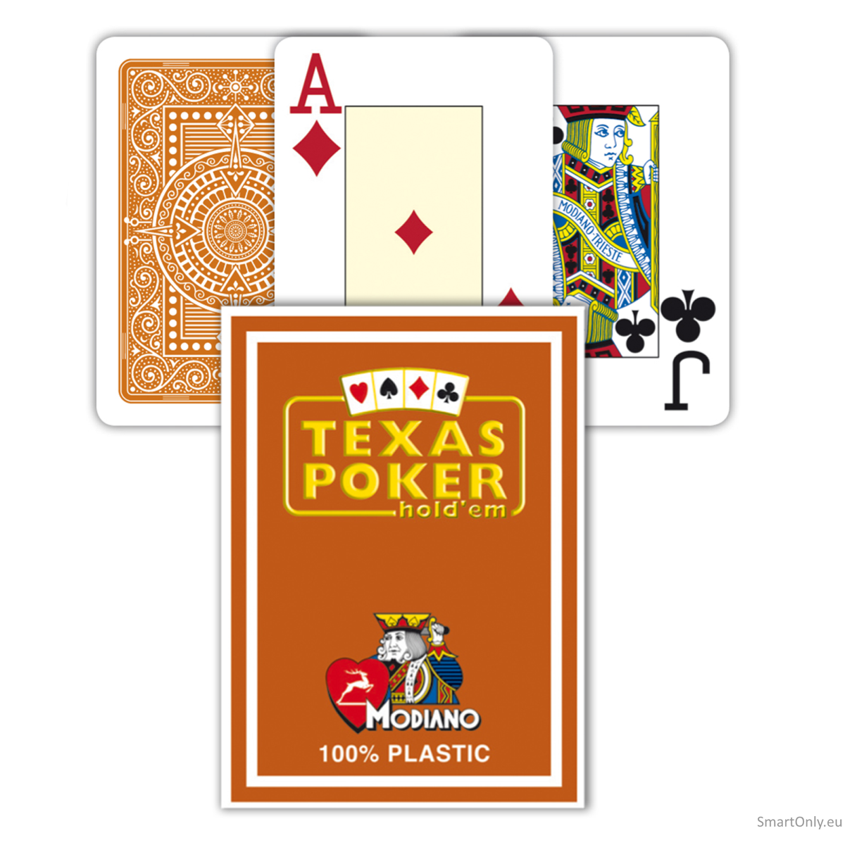 Modiano Texas Poker Hold Em Jumbo Index kortos (rudos) Modiano Texas Poker Hold Em Jumbo Index kortos (rudos)
