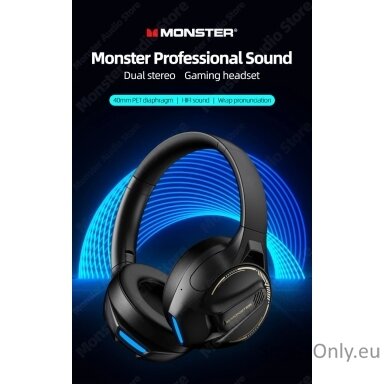 MONSTER Storm XKH03 ENC belaidės ausinės Black MONSTER Storm XKH03 ENC belaidės ausinės Black