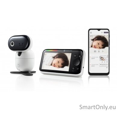 Motorola PIP1610 HD CONNECT 5.0" Wi-Fi HD Motorized Video Baby Monitor, White/Black Motorola Wi-Fi HD Motorized Video Baby Monitor PIP1610 HD CONNECT 5.0"  White/Black