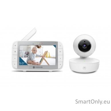 Motorola Portable Video Baby Monitor with Flexible Crib Mount  VM55 5.0" White 1