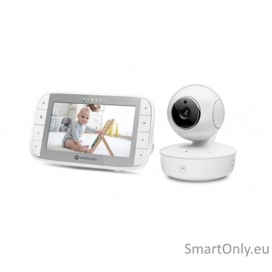 Motorola Portable Video Baby Monitor with Flexible Crib Mount  VM55 5.0" White 2