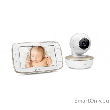 Motorola VM855 CONNECT 5.0” Portable Wi-Fi Video Baby Monitorwith Flexible Crib Mount, White/Gold Motorola Portable Wi-Fi Video Baby Monitor with Flexible Crib Mount VM855 CONNECT 5.0” White/Gold 2