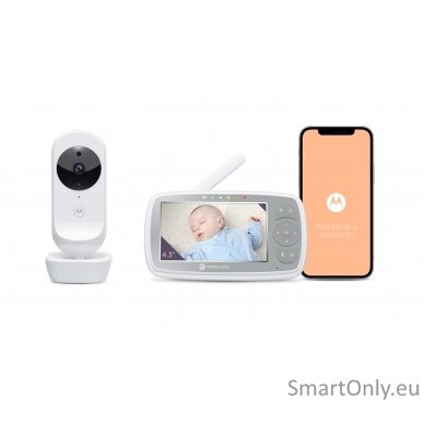 Motorola Wi-Fi Video Baby Monitor VM44 CONNECT 4.3" White 3