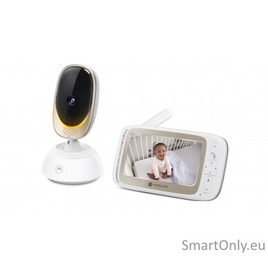 Motorola Wi-Fi Video Baby Monitor with Mood Light VM85 CONNECT 5.0"  White/Gold 1