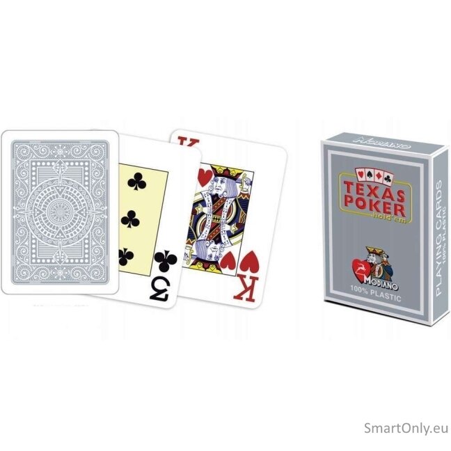 Modiano Texas Poker Hold Em žaidimo kortos (pilkos) 2 Modiano Texas Poker Hold Em žaidimo kortos (pilkos) 2